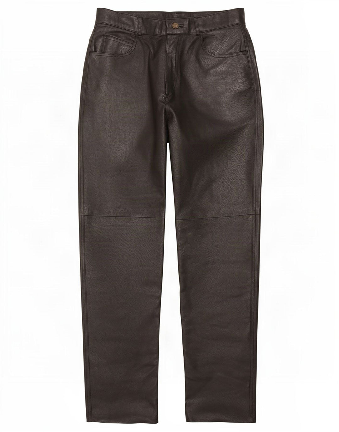 Pantaloni drepți din piele vintage pentru femei EU 40 Medium W29 L31 Negru