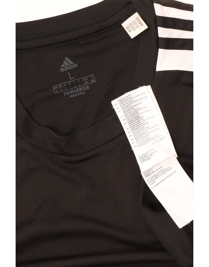 Tricou ADIDAS Aeroready pentru bărbați Top mare din poliester negru