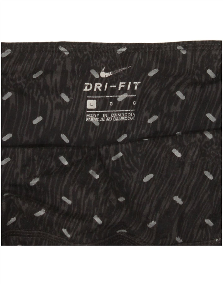 Leggings Nike Dri Fit pentru femei UK 14 Large Black Spotted
