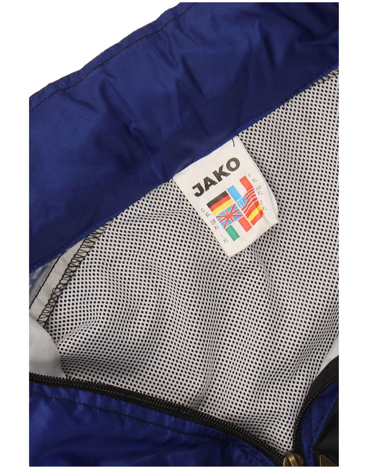 Jachetă de ploaie grafică cu glugă pentru bărbați JAKO UK 42 XL, nailon color bloc negru