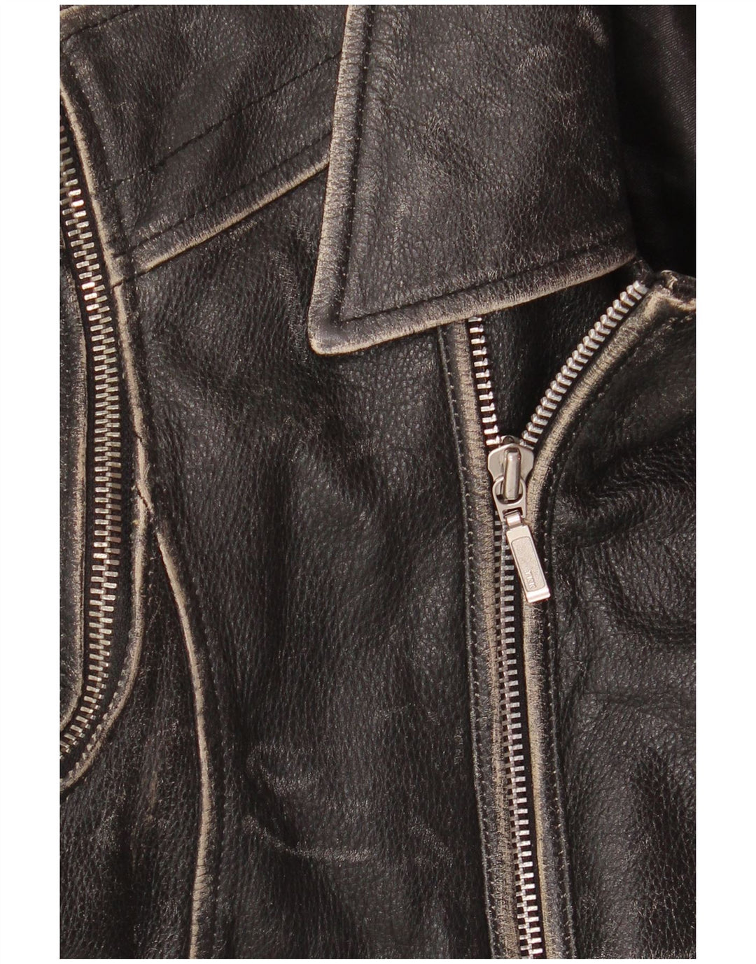 Jachetă de motociclist din piele crop pentru femei Yuppie EU 38 Piele neagră medie