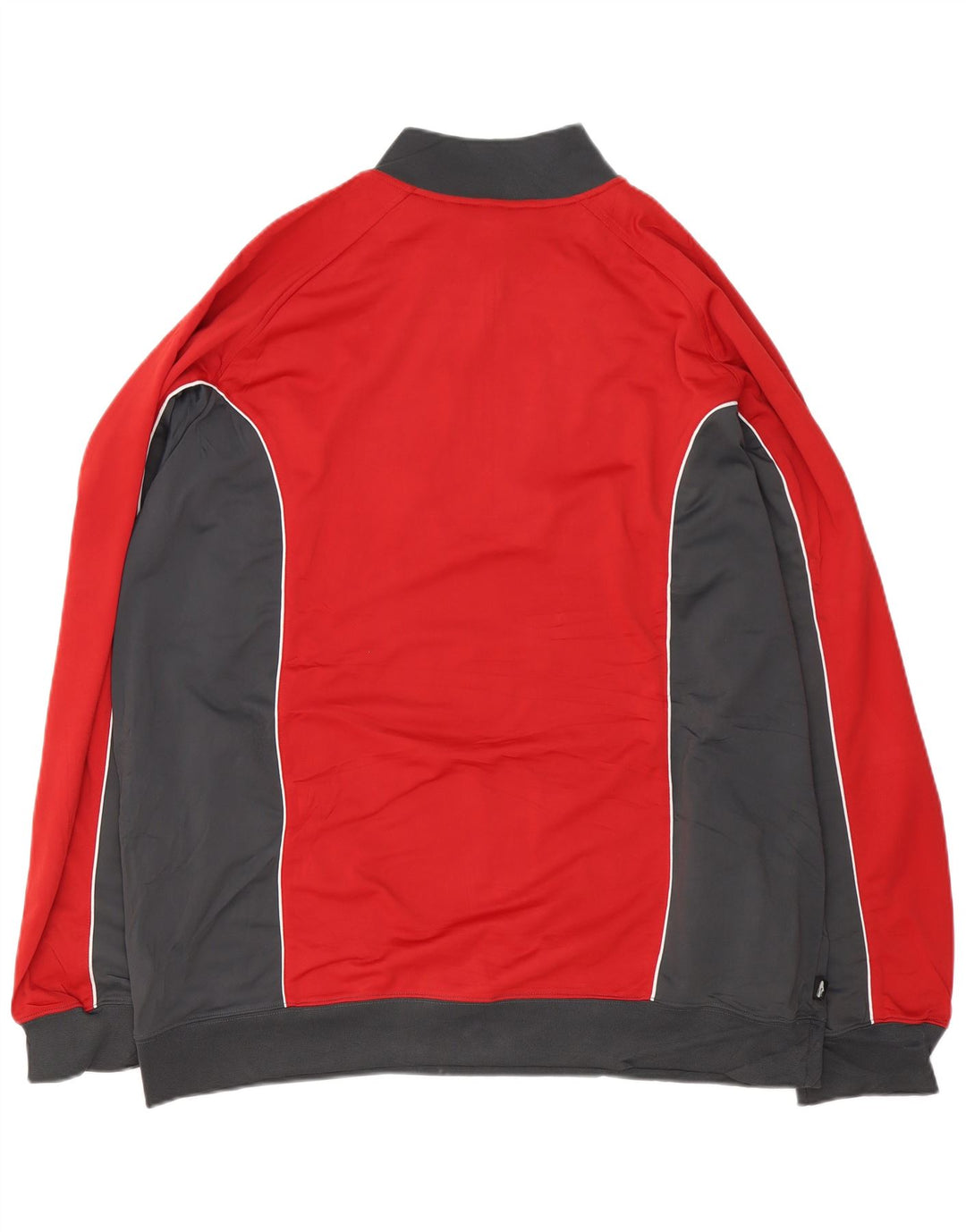 Pulover pentru bărbați ADIDAS, cu fermoar, cu gât, 2XL, poliester color bloc roșu