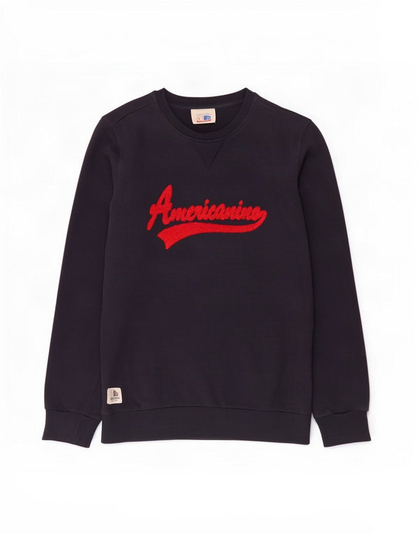 Americanino Fete Pulover Grafic Pulover 13-14 Ani Bleumarin Bumbac