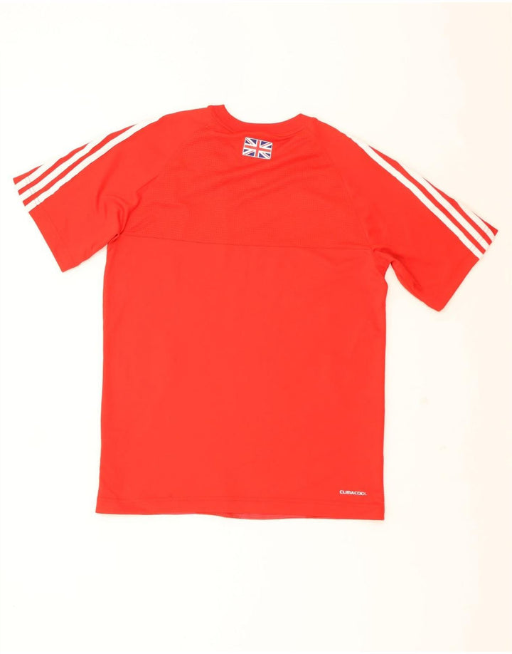 Tricou grafic pentru bărbați ADIDAS Team GB Top mic poliester roșu