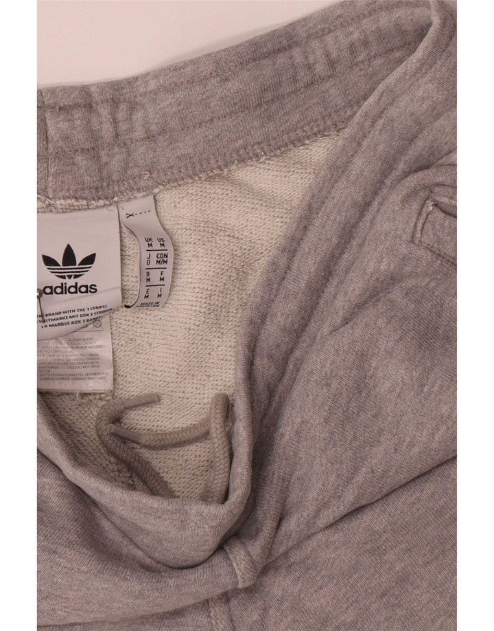 Pantaloni scurți sport Adidas pentru bărbați, bumbac gri mediu