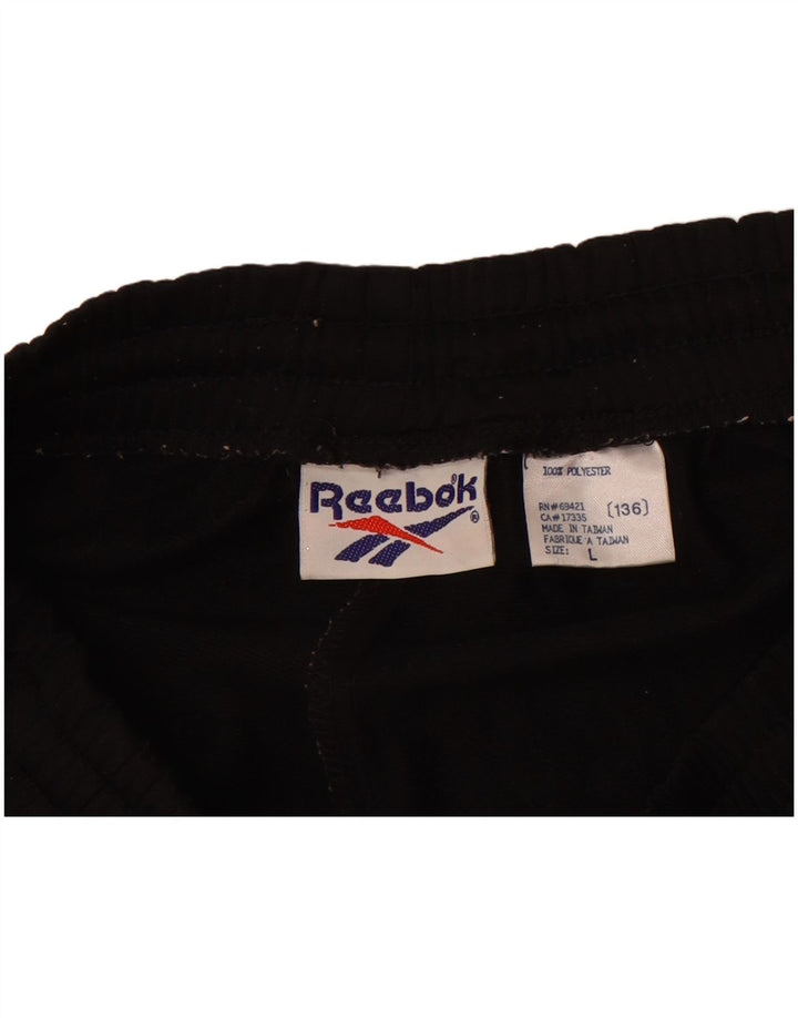 Pantaloni de trening Reebok pentru bărbați, mari, negru, poliester