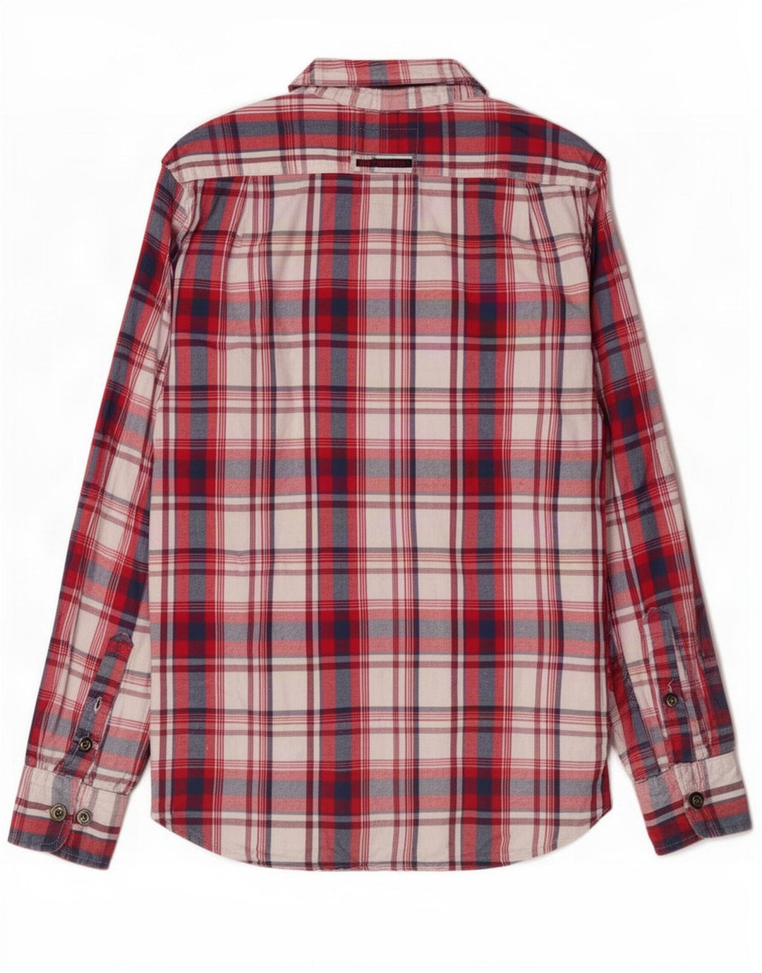 Cămașă de flanel pentru bărbați Superdry, bumbac cu carouri roșii mari