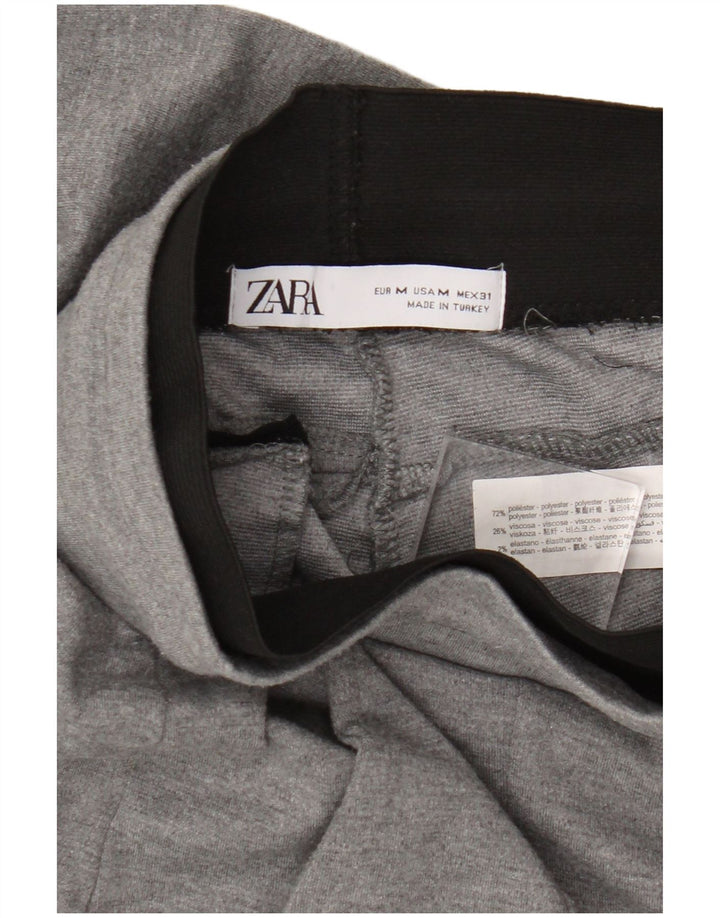 Pantaloni de trening Zara pentru bărbați, gri mediu, poliester color bloc