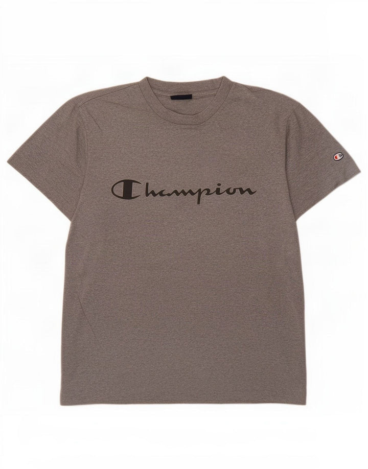 Tricou grafic pentru bărbați Champion Top mic, gri bumbac