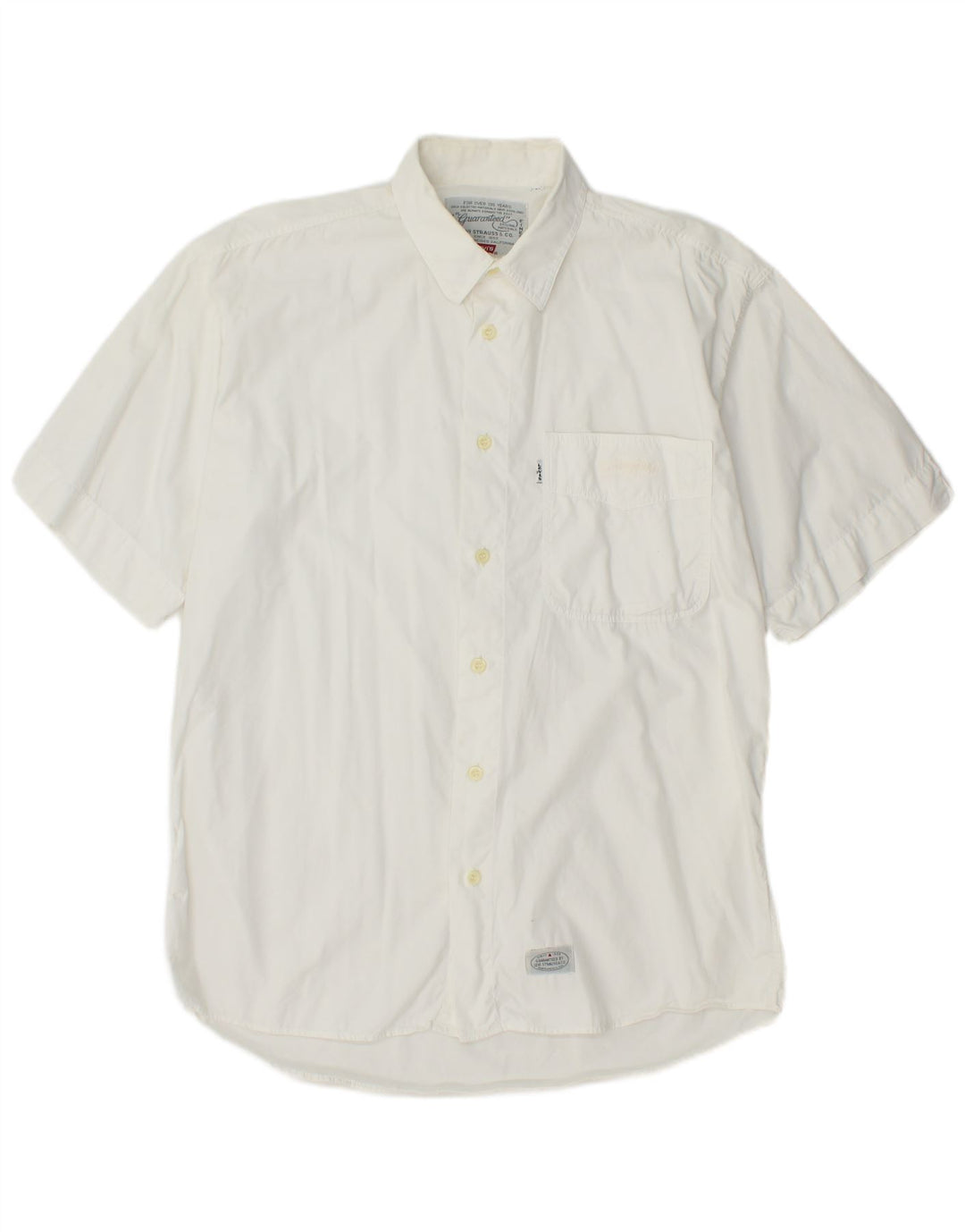 LEVI'S Mens Short Sleeve Shirt Medium White