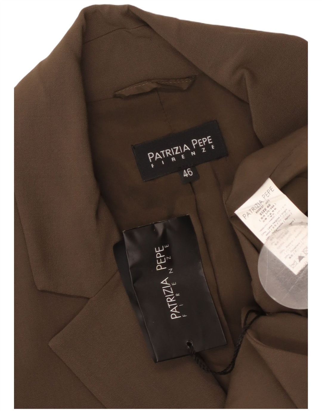 PATRIZIA PEPE Jachetă pentru damă cu 2 nasturi IT 46 Lână virgină maro mare