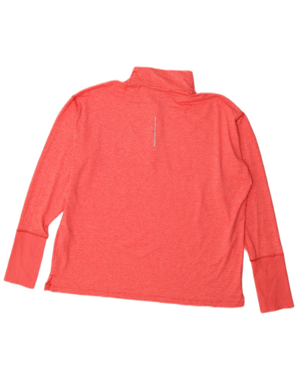 Tricou Nike Dri Fit Top cu mânecă lungă pentru femei UK 18 XL roz poliester cu mâneci