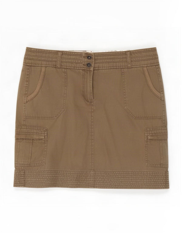 Fusta mini cargo pentru femei Fat Face UK 12 Medium W36 Kaki Bumbac