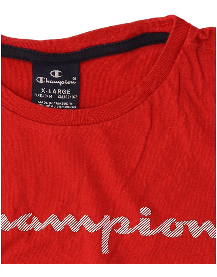 Vesta grafică Champion Boys Top 13-14 Ani XL Roșu