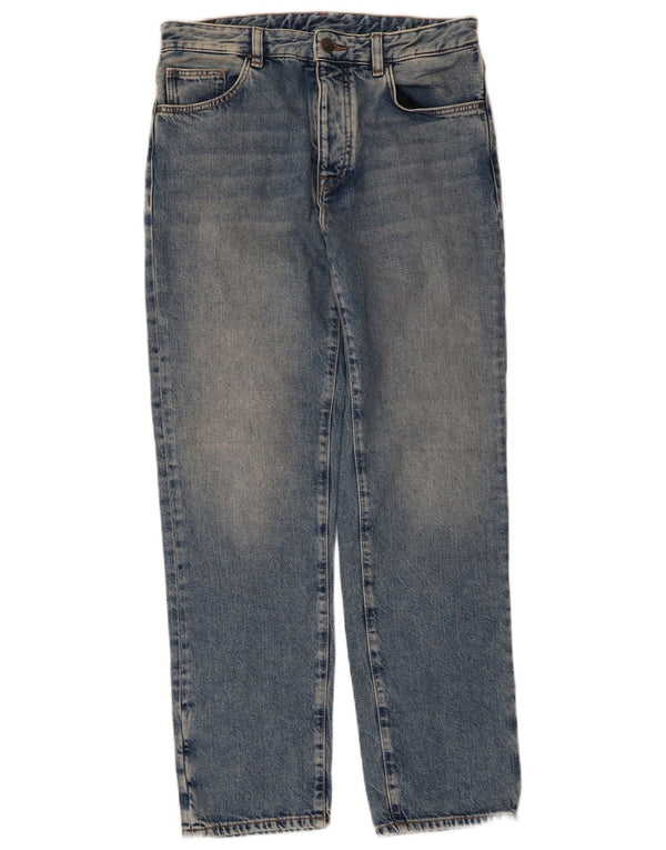 Massimo Dutti Blugi drepti pentru femei cu talie înaltă EU 38 Mici W28 L28 Albastru