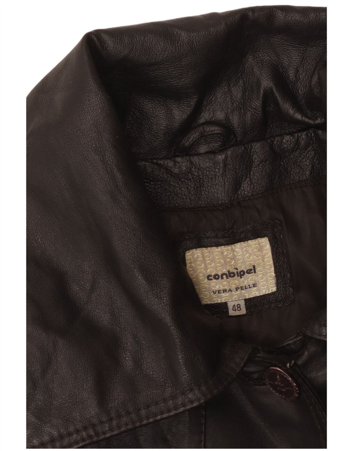 Palton din piele pentru femei Conbipel IT 48 XL din piele neagră