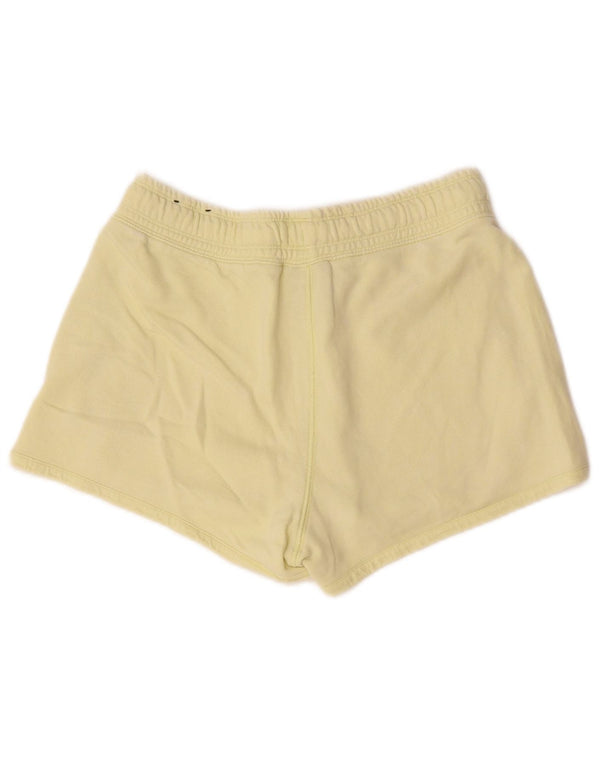 Pantaloni scurti sport grafic Nike pentru femei UK 10, bumbac galben mic