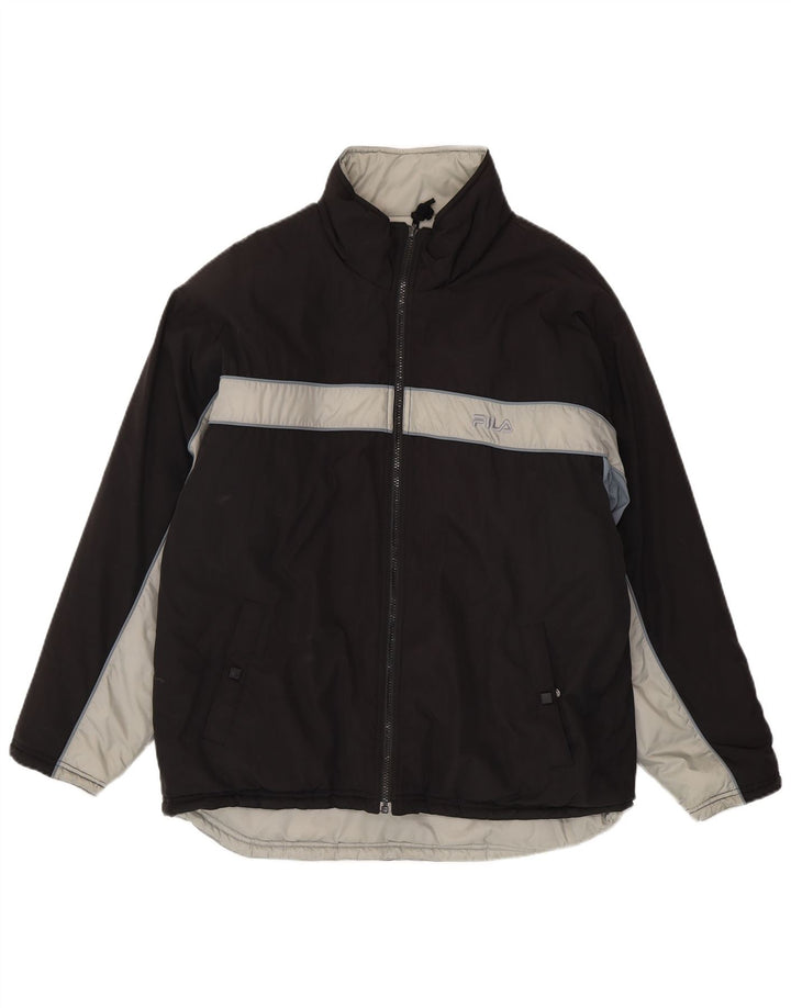 Jachetă căptușită reversibilă pentru bărbați Fila IT 50, mare, negru, poliester color bloc