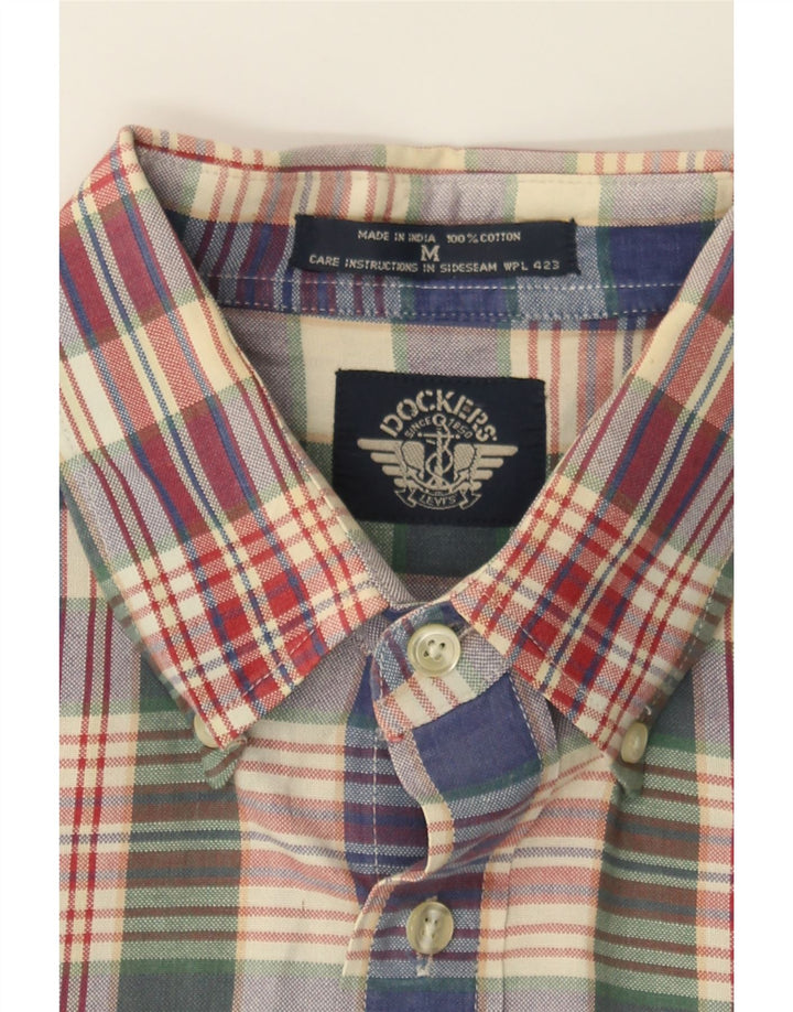 DOCKERS Mens Flannel Shirt Medium Multicoloured Check Cotton Vintage Dockers and Second-Hand Dockers from Messina Hembry 