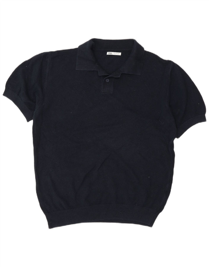 Tricou polo pentru bărbați Zara Mediu Bleumarin