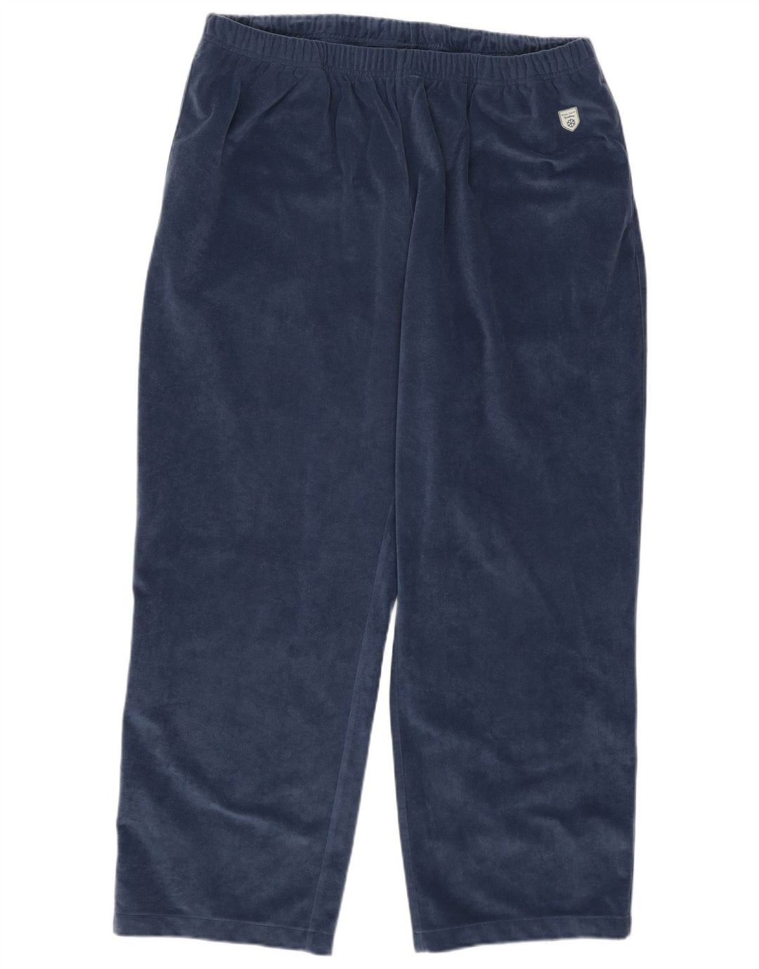 Pantaloni de trening Diadora pentru bărbați din velur mare, poliester bleumarin