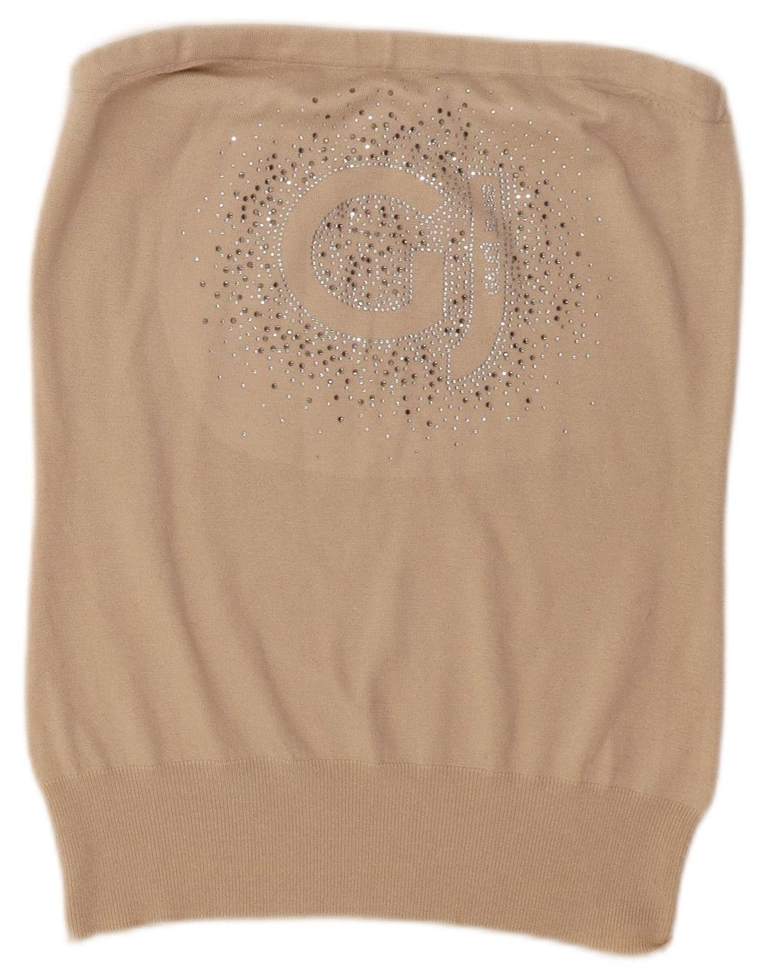 Top fără bretele pentru femei Gaudi Crop Graphic UK 14 Poliester mare bej