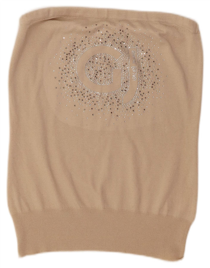 Top fără bretele pentru femei Gaudi Crop Graphic UK 14 Poliester mare bej