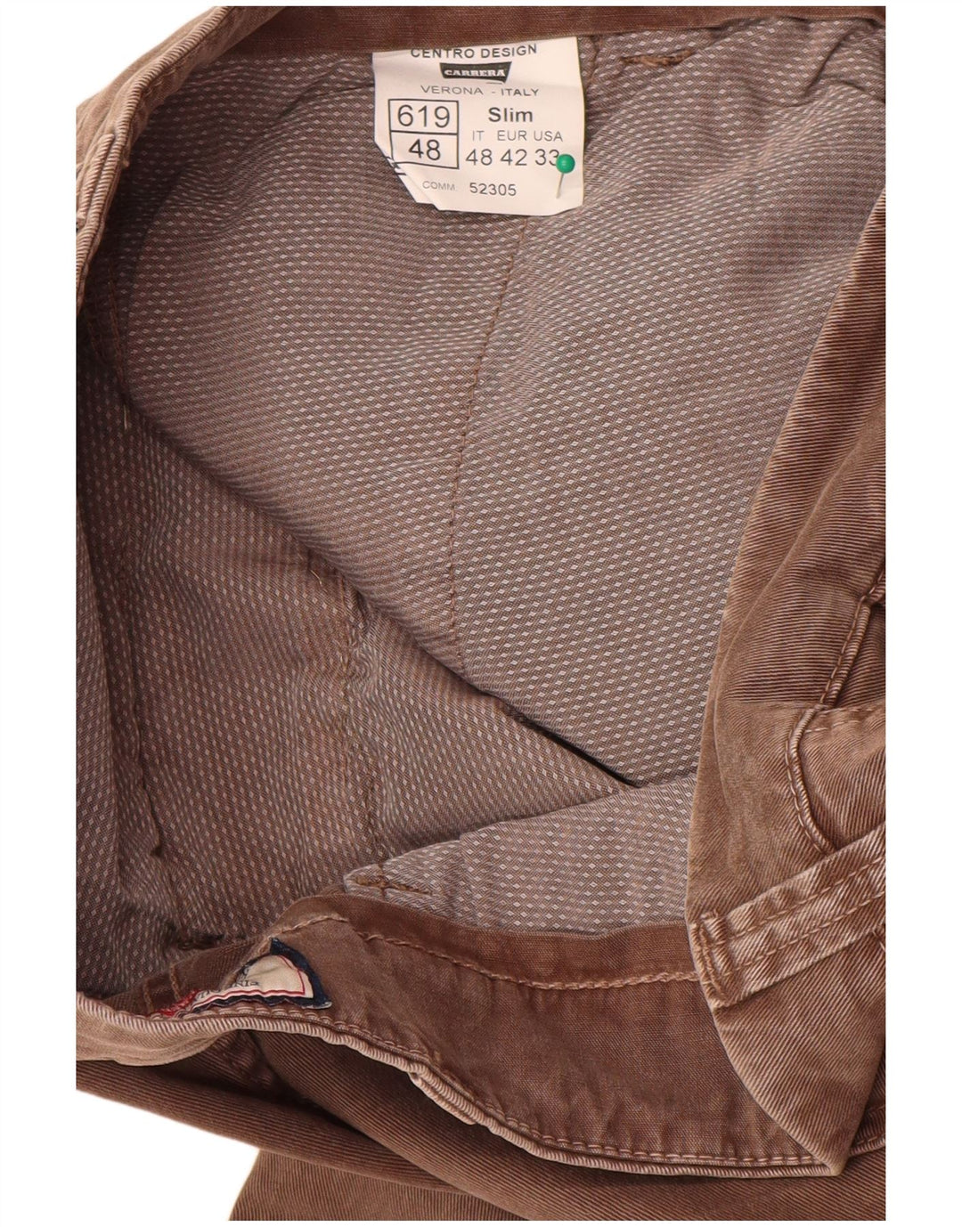 Pantaloni cargo subțiri pentru bărbați Carrera IT 48 Medium L33 L32 Bumbac maro