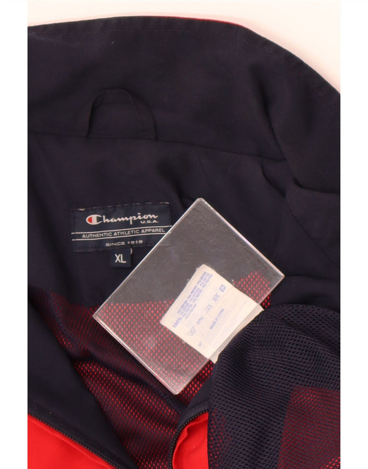 Jachetă de trening pentru bărbați Champion, XL, poliester color block, roșu