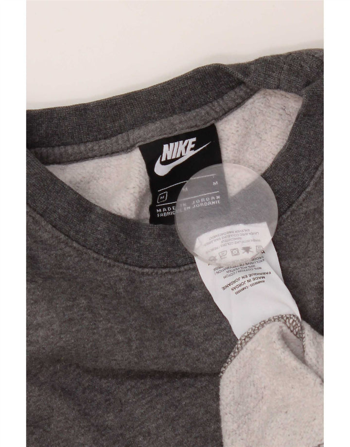 Pulover supradimensionat pentru femei Nike UK 14 bumbac gri mediu