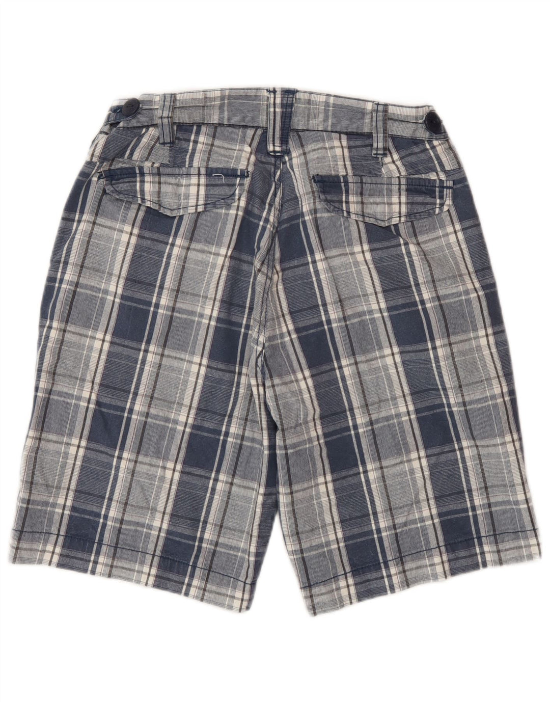 Pantaloni scurți chino pentru bărbați Outsider W30, bumbac cu carouri albastru mediu