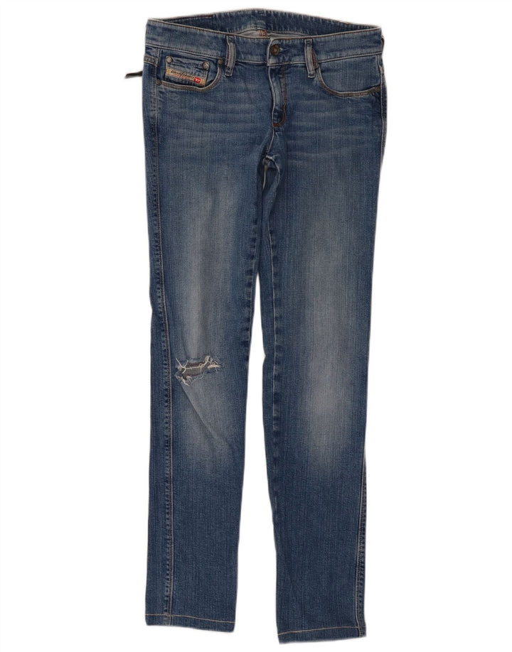 Blugi slim pentru femei Distressed Diesel W27 L31 Bumbac albastru