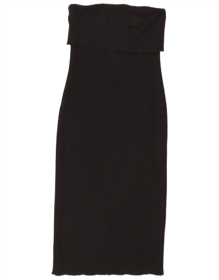 Rochie fără bretele pentru femei Zara UK 12 Medium Black Viscose