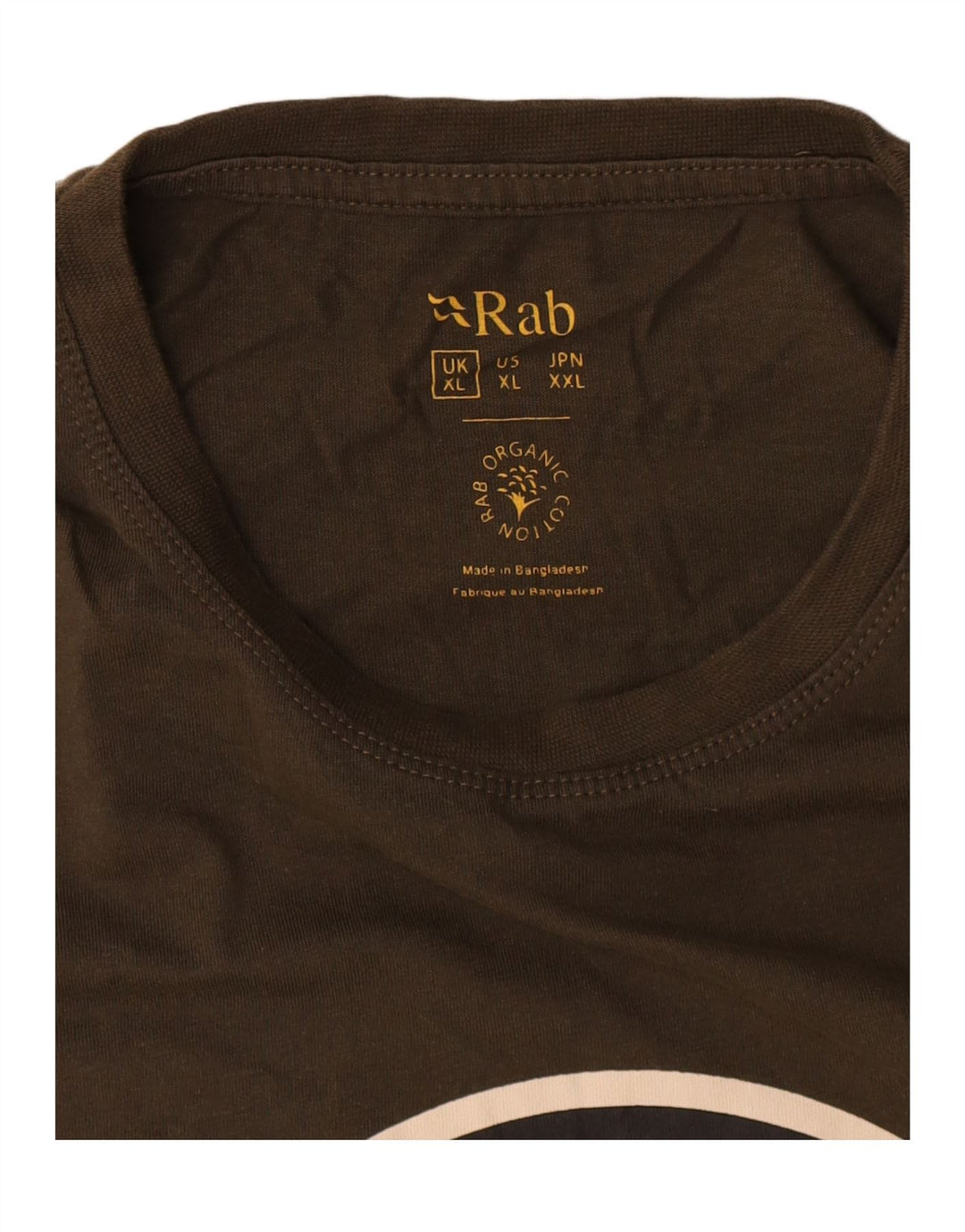 Tricou grafic pentru bărbați Rab Top XL Kaki Bumbac