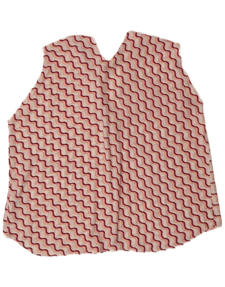 MARKS & SPENCER Bluză fără mâneci pentru femei UK 24 4XL Pink Chevron