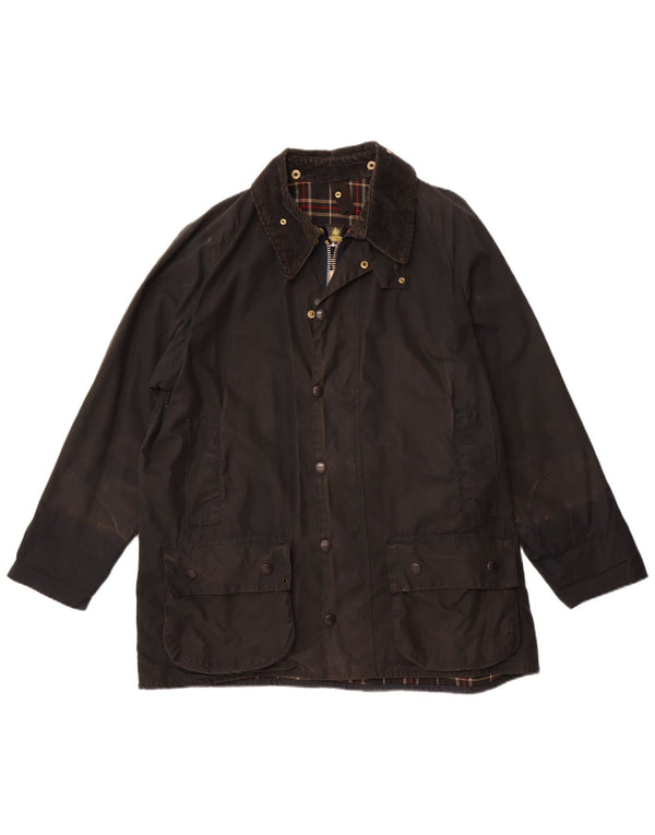 Jachetă Barbour Beaufort pentru bărbați din bumbac cerat UK 44, mare, negru, bumbac