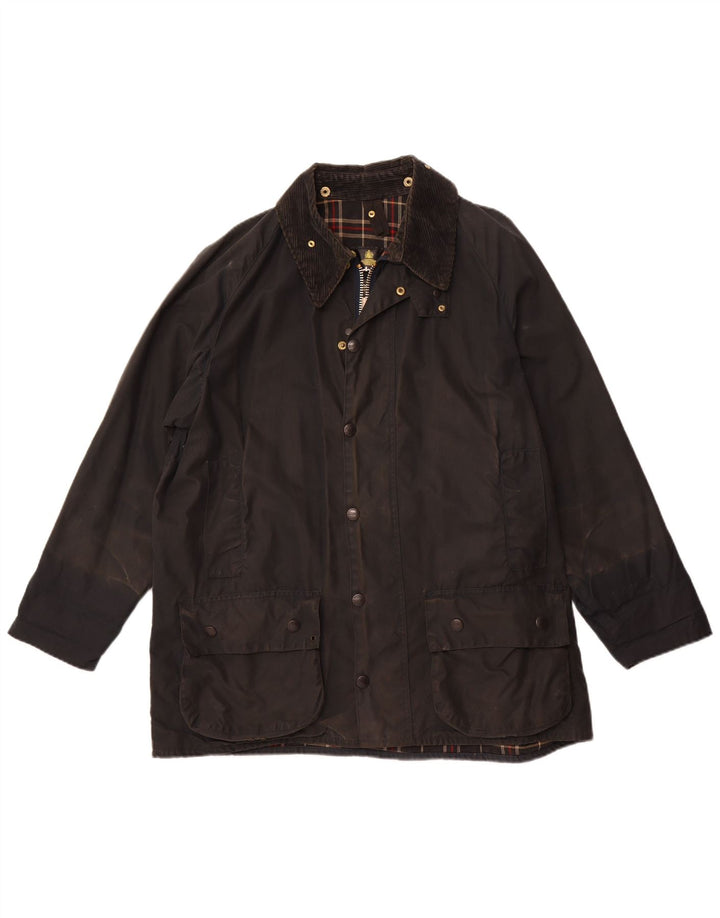 Jachetă Barbour Beaufort pentru bărbați din bumbac cerat UK 44, mare, negru, bumbac