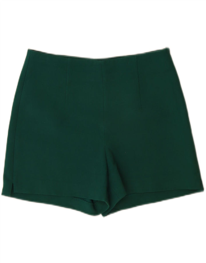 Pantaloni scurți casual pentru femei cu talie înaltă Zara Medium W28 Poliester verde