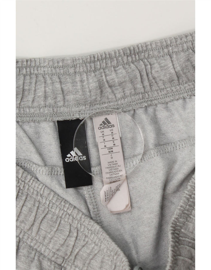 Pantaloni scurți sport Adidas pentru bărbați, bumbac gri mediu