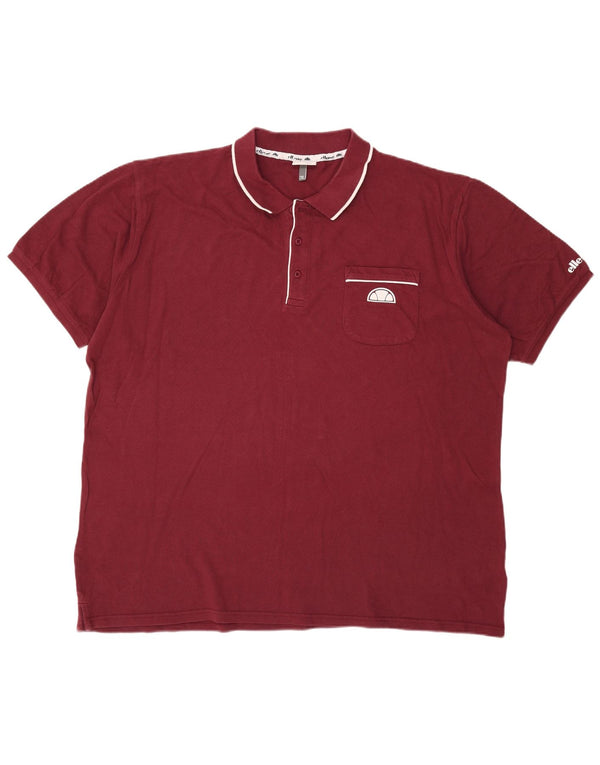 Cămașă polo pentru bărbați Ellesse 2XL bumbac burgundă