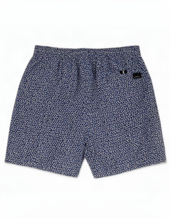 Marks & Spencer Pantaloni scurți de înot pentru bărbați, mari, albastru, poliester geometric