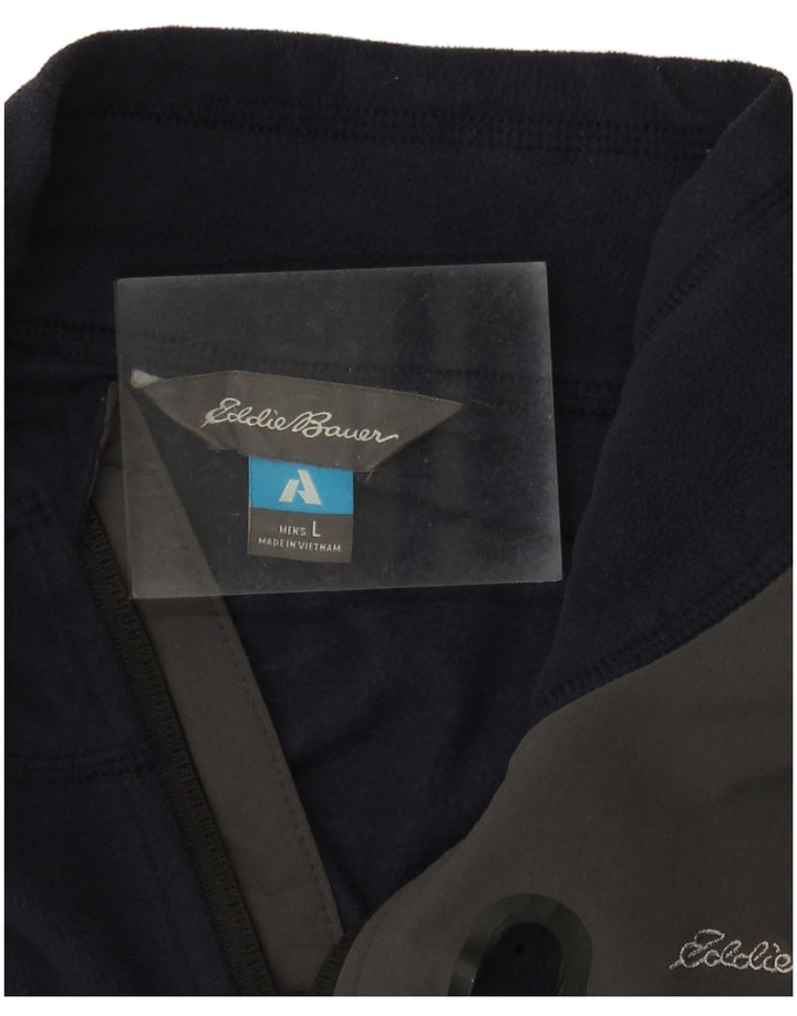 Jachetă fleece pentru bărbați EDDIE BAUER UK 40, mare, bleumarin, color block