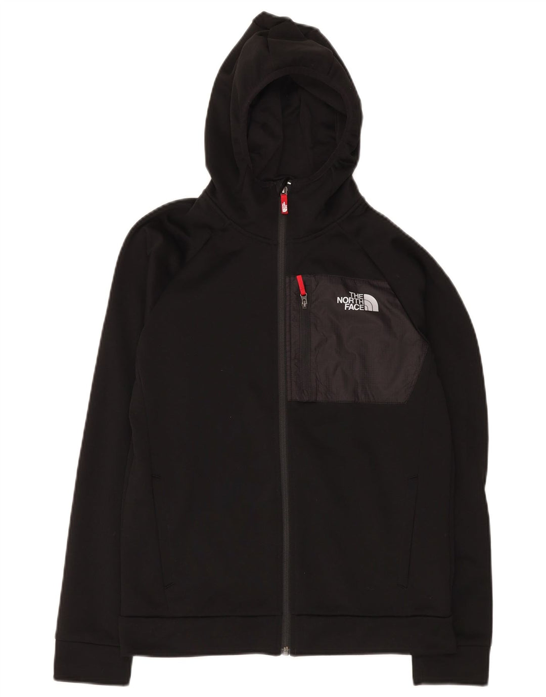 THE NORTH FACE Pulover cu glugă cu fermoar pentru băieți 14-15 ani XL poliester negru