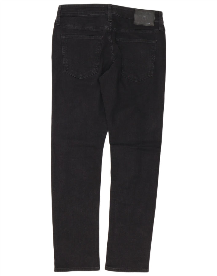 Blugi drepți pentru bărbați Jack & Jones W32 L32 bumbac negru