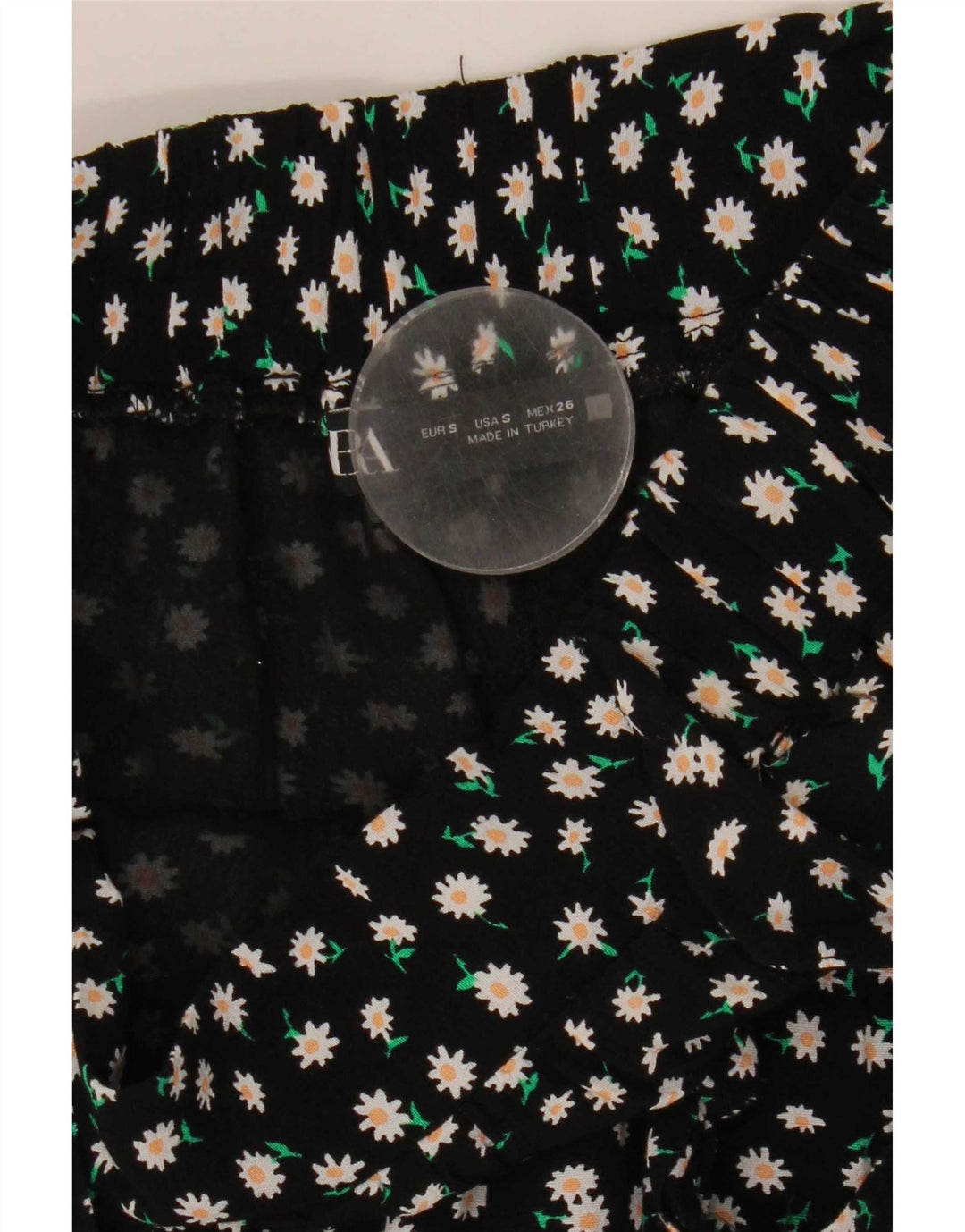 Fusta pentru femeie Zara UK 10 Small Black Floral