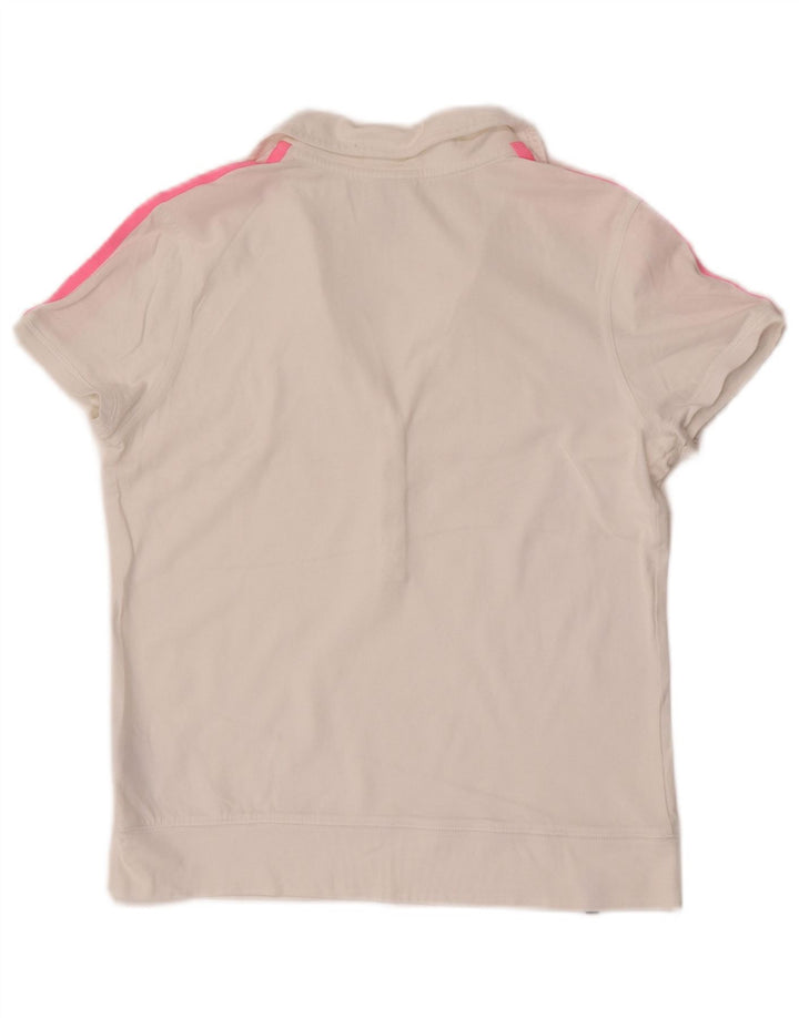Tricou polo Adidas pentru femei UK 14 Medium White Bumbac