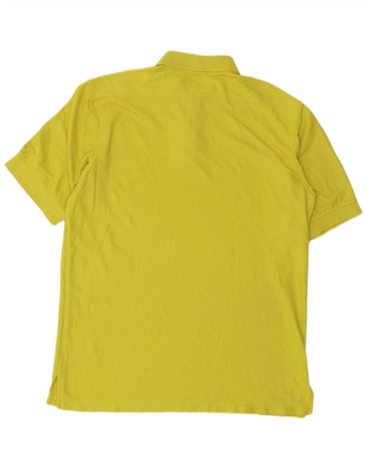 Tricou polo Tommy Bahama pentru bărbați, bumbac galben mediu
