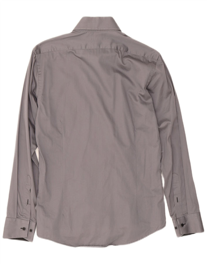 Cămașă Jules pentru bărbați Slim Fit Mărimea 39/40 Bumbac Gri mediu