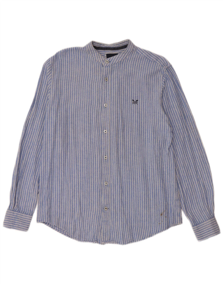 Crew Clothing Cămașă pentru bărbați Lenjerie cu dungi albastre medii