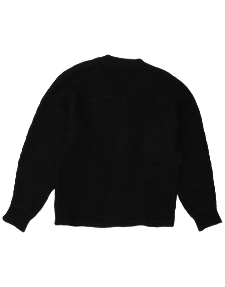 Pulover vintage pentru bărbați cu decolteu în V, mare, negru